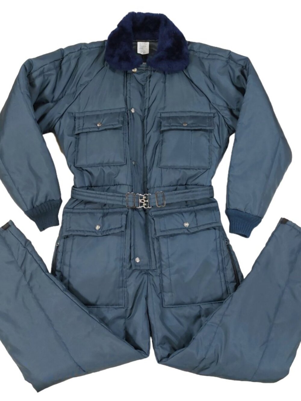 Walls Blizzard-Pruf Insulated Snow Suit Coveralls Mens M Tall, Faux Fur Collar